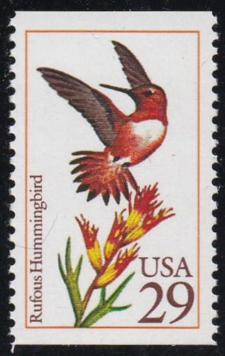 # 2645 (1992) Hummingbirds, Rufous - Bklt sgl, MNH