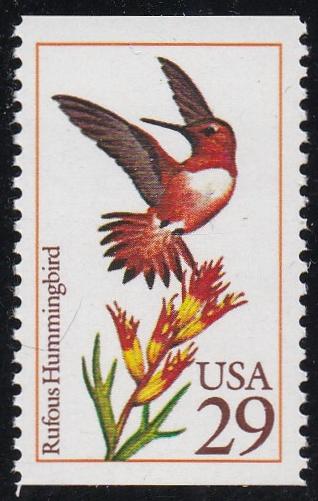 # 2645 (1992) Hummingbirds, Rufous - Bklt sgl, MNH