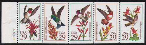 # 2646a (1992) Hummingbirds - Bklt pane, plt #A2222222
