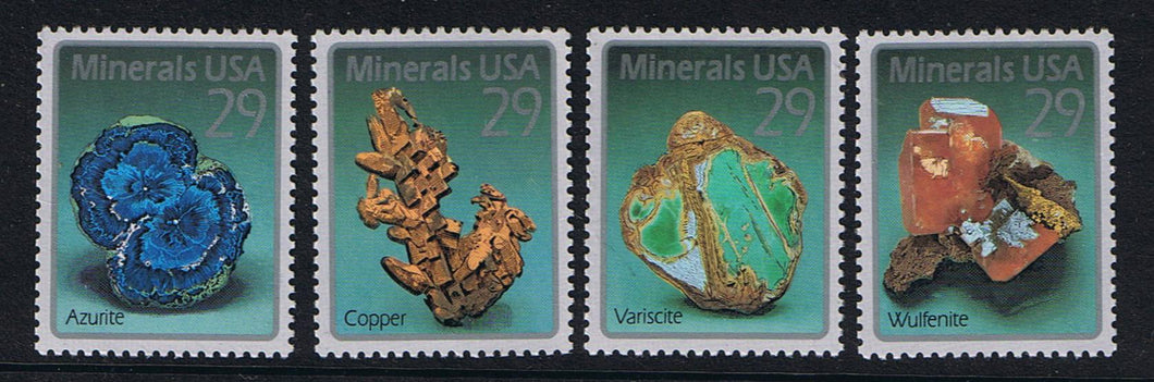 # 2700-03 (1992) Minerals - Sgls, Set/4, MNH