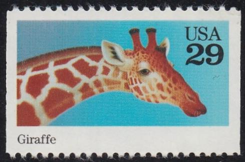 # 2705 (1992) Wild Animals, Giraffe - Bklt sgl, MNH