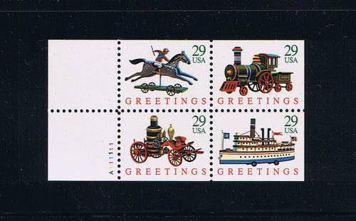 # 2718a (1992) Christmas Toys, NF - Bklt pane, #A111111, MNH