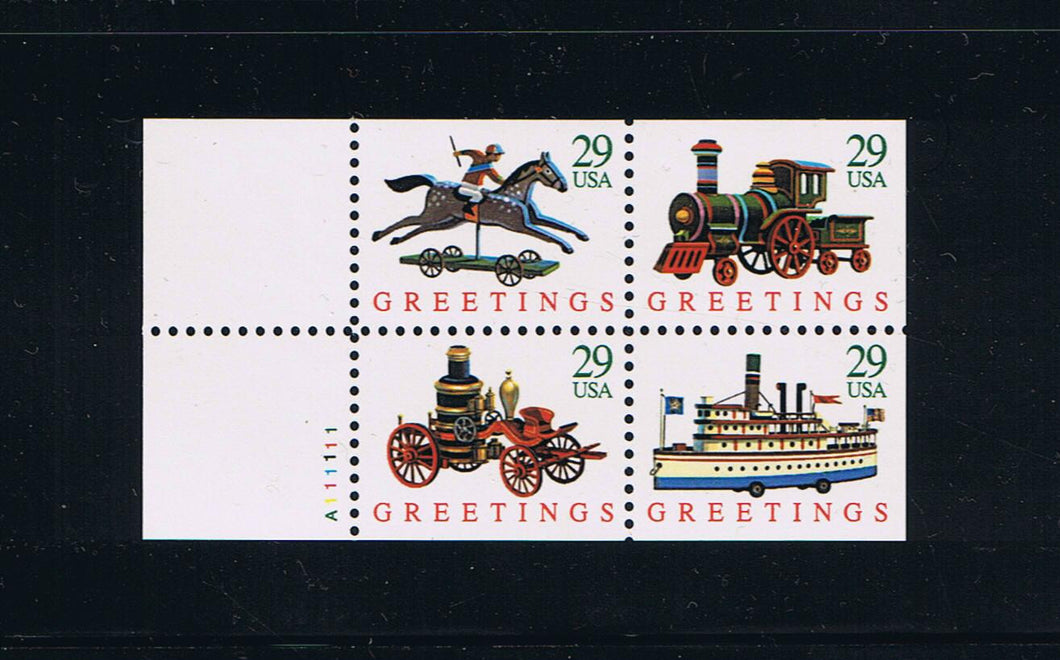 # 2718a (1992) Christmas Toys, NF - Bklt pane, #A111111, MNH