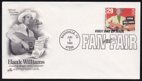 # 2723A (1993) Hank Williams, Perf 11.2x11.5 - Artcraft FDC