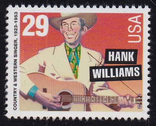 # 2723A (1993) Hank Williams, Perf 11 - Sgl, MNG