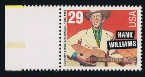 # 2723A (1993) Hank Williams, Perf 11 - Sgl, Left Margin, MNH