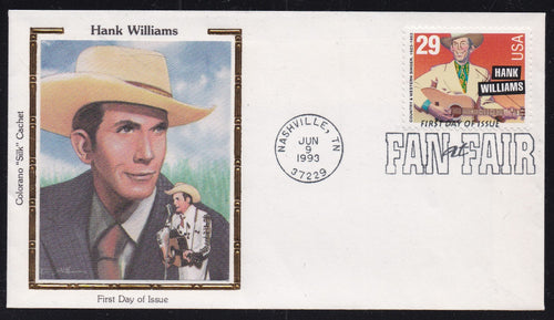 # 2723 (1993) Hank Williams, Perf 10 - Colorano FDC