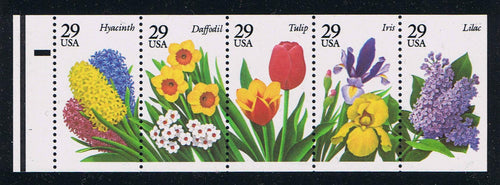 # 2764a (1993) Spring Garden Flowers, NF - Bklt pane, #1, pos 8, MNH