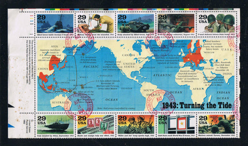 # 2765 (1993) WW II, 1943 - PB, UL #1111-1, USED