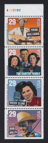 # 2778a (1993) Country & Western Music - Bklt pane, #A22222, MNH
