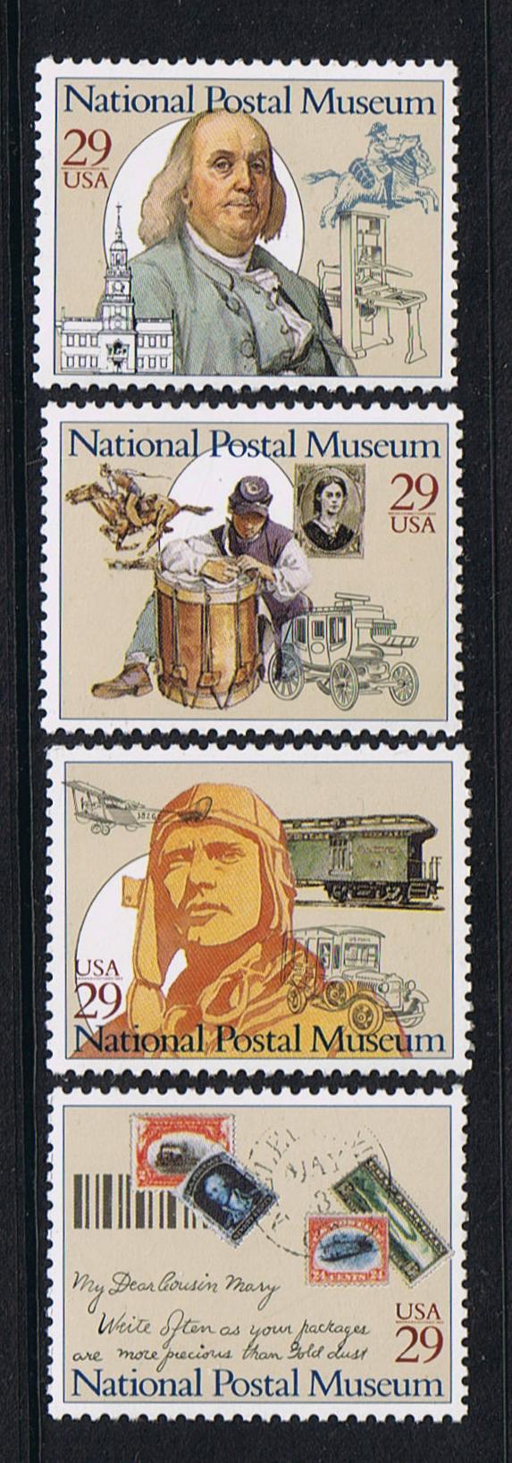 # 2779-82 (1993) Postal Museum - Sgls, Set/4, MNH