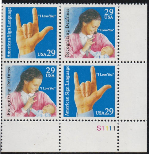 # 2783-84 (1993) Sign Language - PB, LR #S1111, MNH