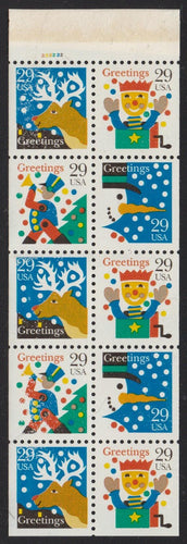# 2798b (1993) Contemporary Christmas - Bklt Pane, #222222, MNH