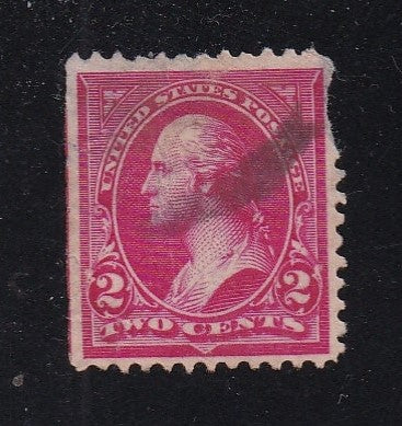# 279Bc (1899) Washington, Fluorescent Ink - Sgl, Used, tear [7]