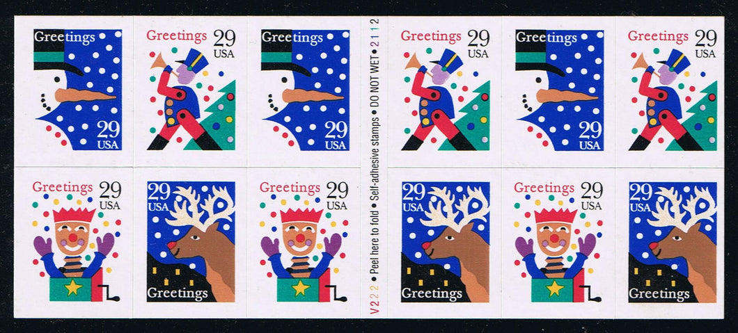 #2802a (1993) Christmas - BKLT #V222-2112, MNH