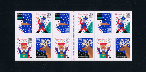 # 2802a (1993) Christmas - BKLT #V333-3333, MNH