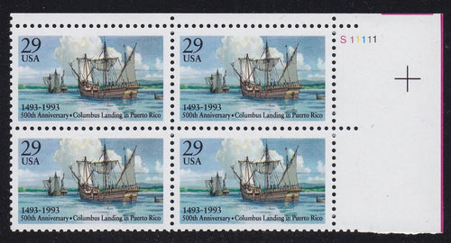 # 2805 (1993) Columbus Landing in Puerto Rico - PB, UR #S11111, MNH