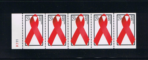 2806b (1993) AIDS, NF - Bklt pane, #K111, MNH