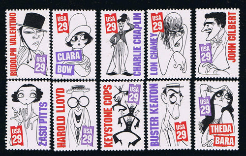 # 2819-28 (1994) The Silent Screen - Sgls, Set/10, MNH