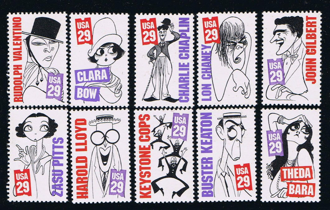 # 2819-28 (1994) The Silent Screen - Sgls, Set/10, MNH