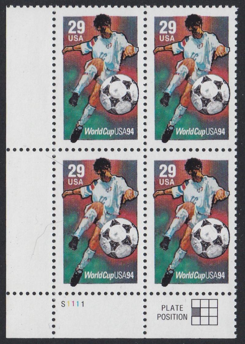 # 2834 (1994) Soccer - PB, LL #S1111, MNH