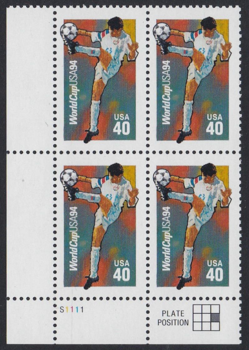 # 2835 (1994) Soccer - PB, LL #S1111, MNH