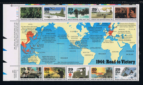 # 2838 (1994) WW II, 1944 - PB, UL #111111-1, MNH