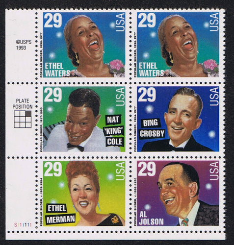 # 2849-53 (1994) Popular Singers - PB, LL #S111111, MNH