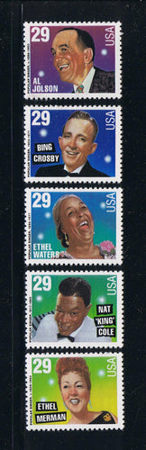 # 2849-53 (1994) Popular Singers - Sgls, MNH