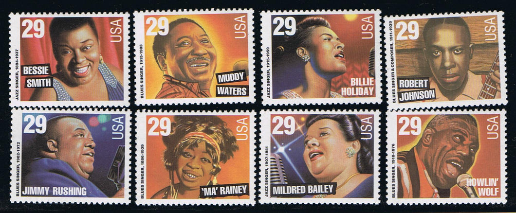 # 2854-61 (1994) Blues & Jazz - Sgls, MNH