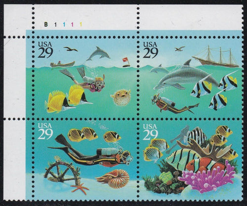 # 2863-66 (1994) Wonders of the Sea - PB, UL #B1111, MNH