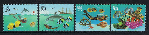 # 2863-66 (1994) Wonders of the Sea - Sgls, Set/4, MNH