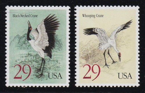 # 2867-68 (1994) Cranes - Sgls, Set/2, MNH