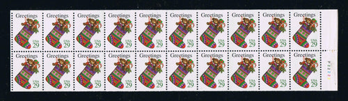# 2872a (1994) Stocking - Bklt pane, #P22222, MNH