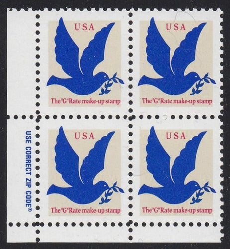 #2877 (1994) Blue Bird, 7th Transition Rate - Zip BK/4, LL, MNH