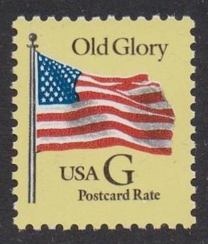 #2879 (1994) Flag, Post Card Transition Rate, Black G - Sgl, MNH