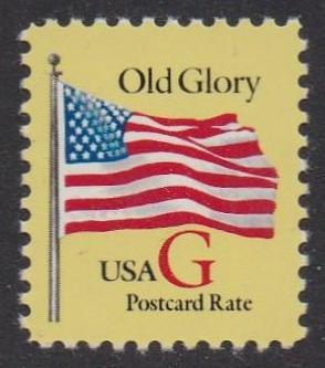 #2880 (1994) Flag, Post Card Transition Rate, Red G - Sgl, MNH