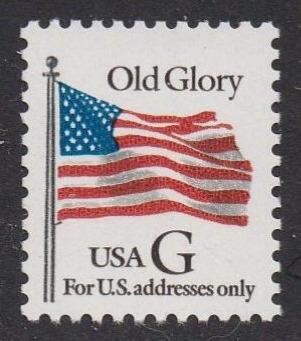 #2881 (1994) Flag, First Class Transition Rate, Black G - Sgl, MNH