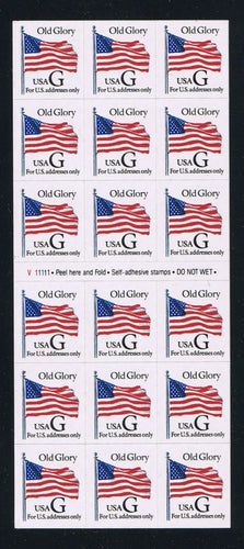 # 2886a (1994) Flag, 'G', Seventh Transition Rate, Type C - BKLT, #V11111, MNH