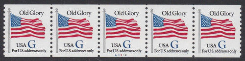# 2890 (1994) Flag, Blue 'G', 7th Transition Rate - PS/5, #A1314, XF MNH