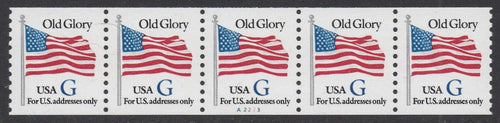 # 2890 (1994) Flag, Blue 'G', 7th Transition Rate - PS/5, #A2223, VF MNH