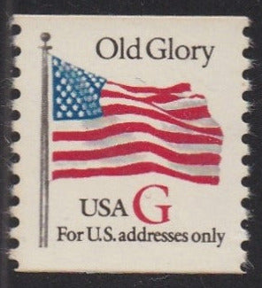 # 2891 (1994) Flag, Red 'G', First Class Transition Rate, Perf 9.8 - Coil sgl, MNH