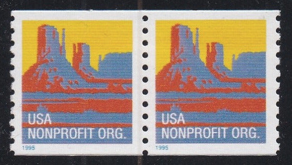 # 2902 (1995) Butte - Coil pr, MNH
