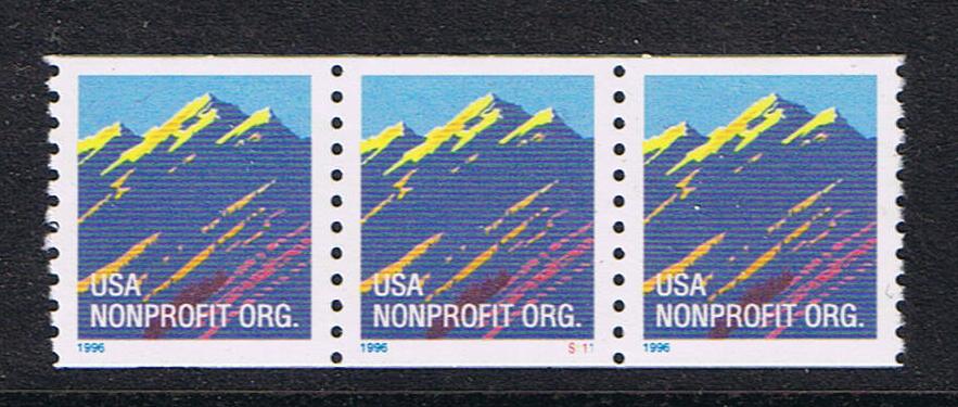 # 2904 (1996) Mountains - PS/3,#S111, Centered Back Number, MNH