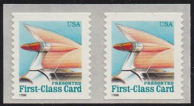 # 2910 (1996) Tail Fin - Coil pr, MNH