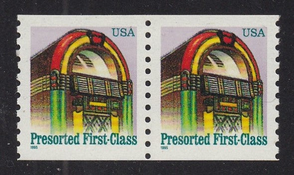 # 2911 (1995) Juke Box - Coil pr, MNH
