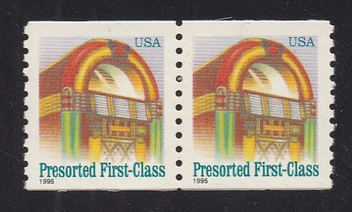 # 2912 (1995) Juke Box - Coil pr, MNH