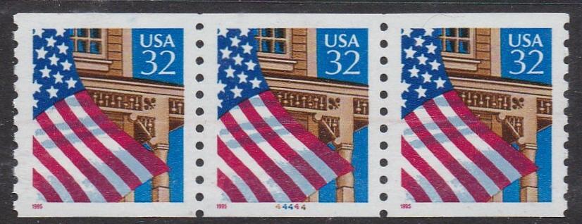 # 2913 (1995) Flag over Porch - PS-3, #44444, LGG, VF