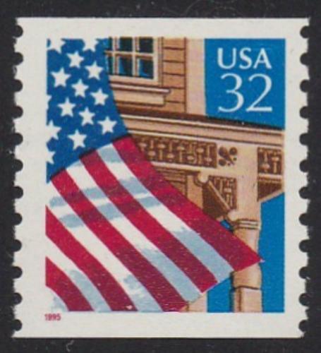 # 2913 (1995) Flag over Porch, SG - Coil sgl, MNH
