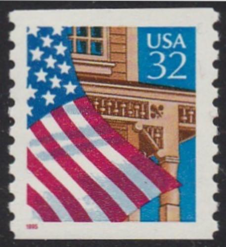 # 2914 (1995) Flag over Porch, LGG - Coil sgl, MNH